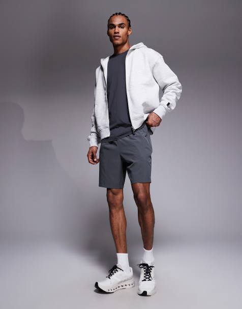 4505 – Icon Rest Day – Schwere Oversize-Kapuzenjacke aus Baumwolle in Hellgrau meliert mit Reißverschluss, 440 g/m² - view 1