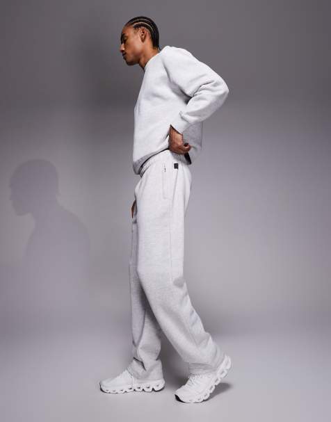 4505 – Icon – Rest Day – Schweres Sweat-Set aus Baumwolle in meliertem Hellgrau, 440 g/m² - view 1