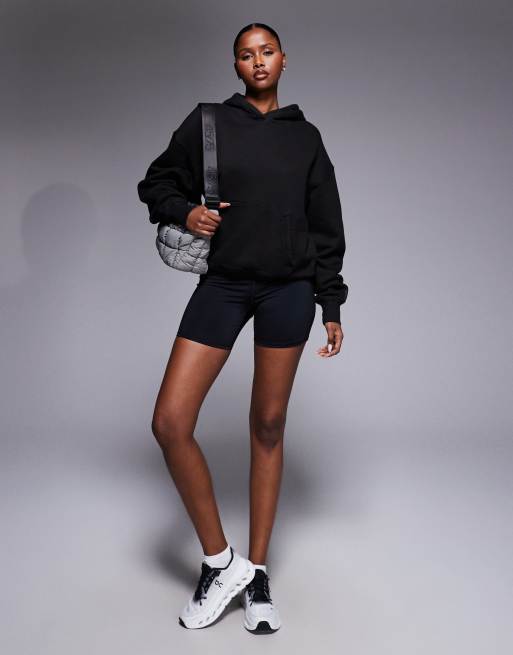 4505 - Icon Rest Day - Sweat à capuche confortable coupe oversize en coton épais 440 g/m<sup>2</sup> - Noir délavé, 2 de 4