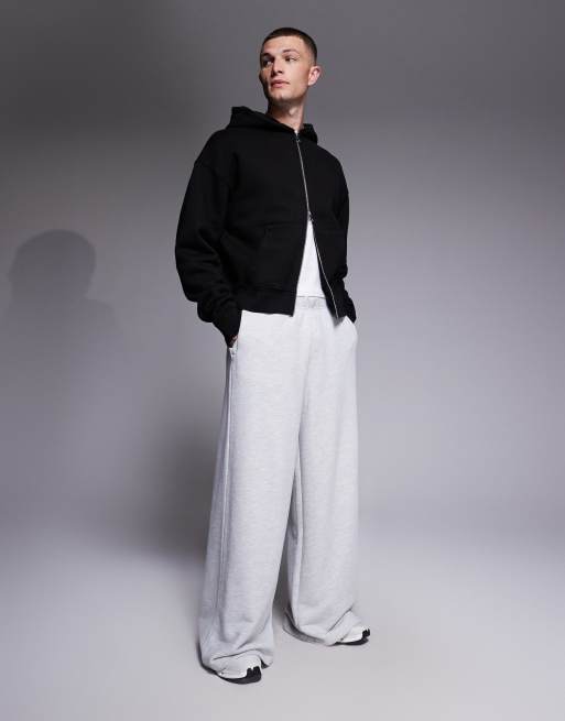 4505 - Icon Rest Day - Sweat à capuche zippé coupe oversize en coton épais 440 g/m<sup>2</sup> - Noir délavé, 2 de 5