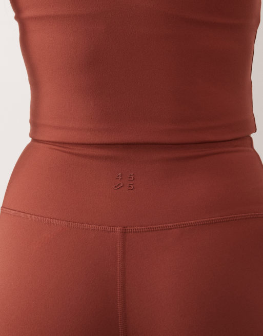4505 – Icon – Rödbruna, mjuka booty-shorts med hög midja, 3 tum, 5 av 5