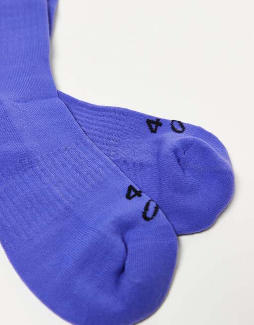 4505 Icon running socks 3 pack with arch support and anti bacterial finish in Ultraviolet, 2 of 3