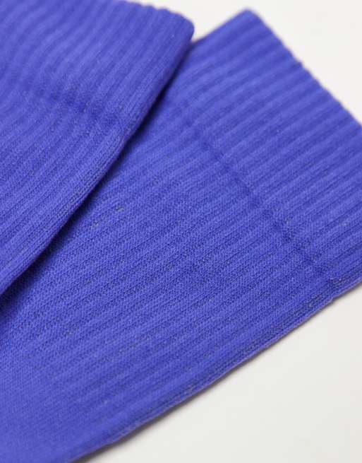 4505 Icon running socks 3 pack with arch support and anti bacterial finish in Ultraviolet, 3 of 3