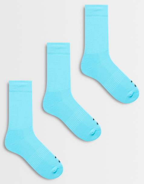 4505 Icon running socks with arch support and anti bacterial finish in aqua - view 1