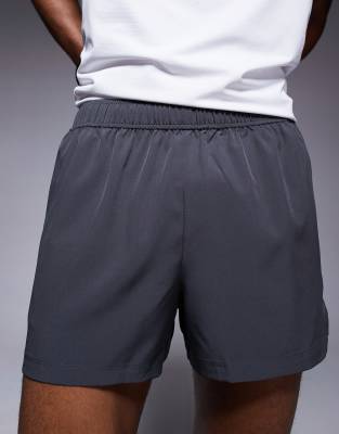 4505 – Icon – Schnelltrocknende Lauf-Shorts in Graphitgrau mit rückwärtiger Smartphone-Tasche, 3 Zoll Schrittlänge - view 1
