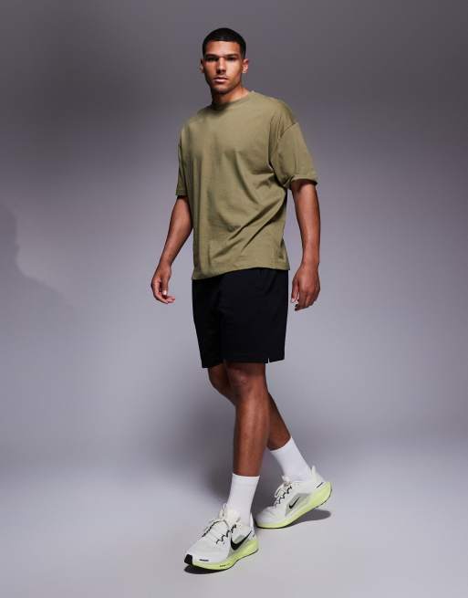 4505 – Icon – Schwere, schnell trocknende Trainings-Sweatshorts in Schwarz, 18 cm Schrittlänge 