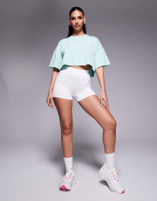 4505 - Icon - Schweres Cropped-T-Shirt aus Baumwolle in Minzgrün mit schnelltrocknendem Finish