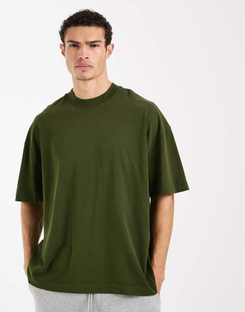 4505 – Icon – Schweres Oversize-T-Shirt aus Baumwolle in verwaschenem Khaki mit schnell trocknendem Finish - view 1