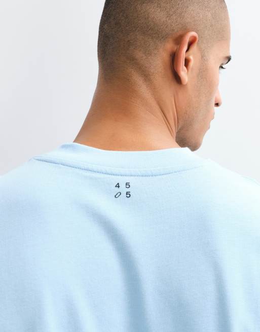 4505 Icon schweres Oversize-T-Shirt aus Baumwolle mit schnelltrocknender Ausrüstung in Hellblau, 3 von 5