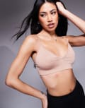 [ASOS] 4505 Icon seamless active intimate light support sports bra in caramel-Neutral XS Caramel