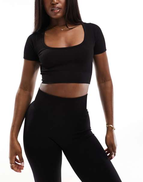 4505 Icon seamless rib performance t-shirt in black - view 1