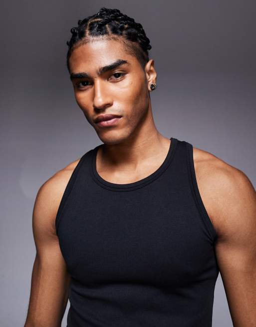ASOS 4505 Icon slim fit seamless ribbed tank top in black