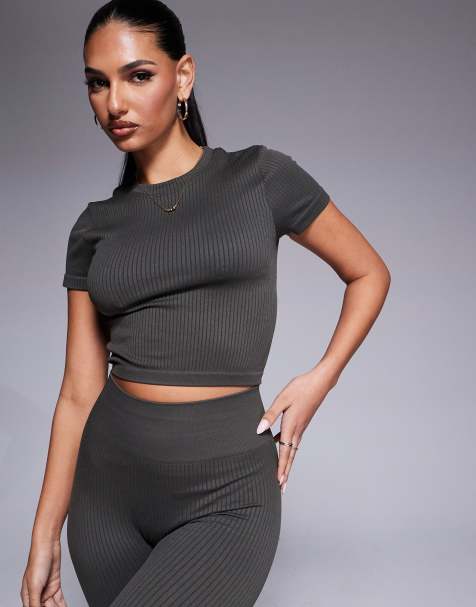 4505 Icon seamless ribbed performance baby t-shirt in moss green - view 1