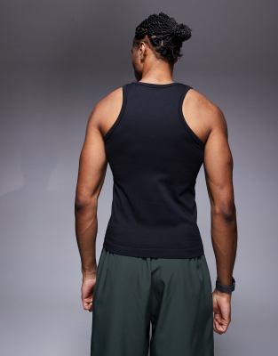 ASOS 4505 Icon slim fit seamless ribbed tank top in black