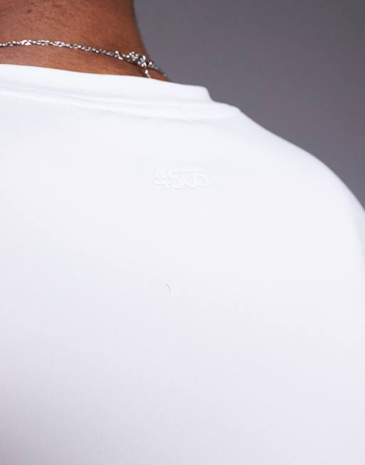 4505 - Icon - Set van 2 sneldrogende muscle fit basissportshirts in zwart en wit , 3 van 4