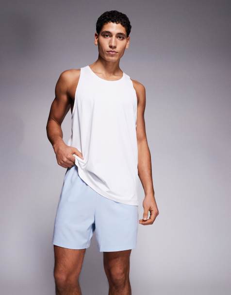 4505 - Icon - Short de sport 13 cm à séchage rapide avec poches zippées - Bleu clair - view 1