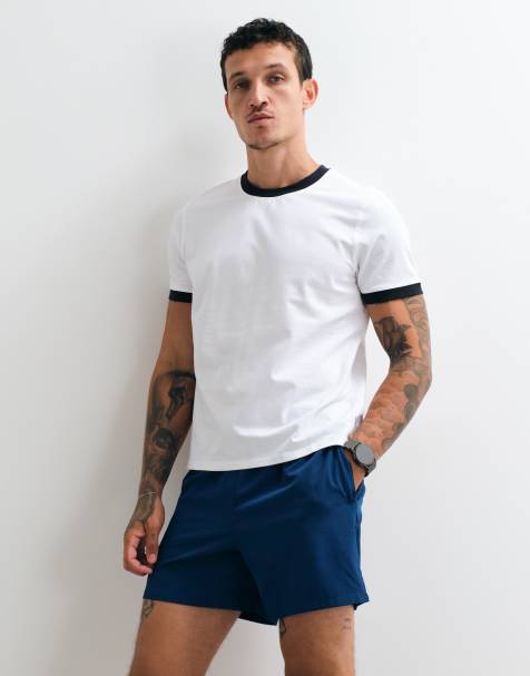4505 - Icon - Short de sport 13 cm en tissu à séchage rapide avec poches zippées - Bleu foncé - view 1