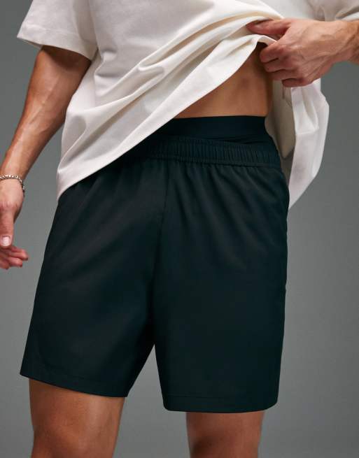 4505 - Icon - Short de sport 13 cm en tissu à séchage rapide avec poches zippées - Noir, 4 de 5