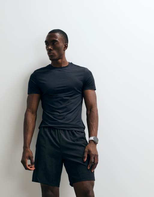 4505 - Icon - Short de sport 13 cm en tissu à séchage rapide avec poches zippées - Noir, 4 de 5
