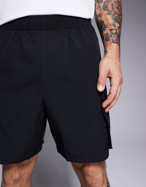 4505 - Icon - Short de sport cargo 18 cm en tissu à séchage rapide avec poches zippées - Noir, 3 de 5