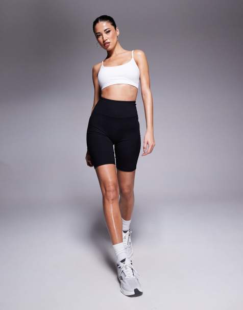 4505 - Icon - Short legging minimaliste 20 cm en tissu doux au toucher - Noir - view 1