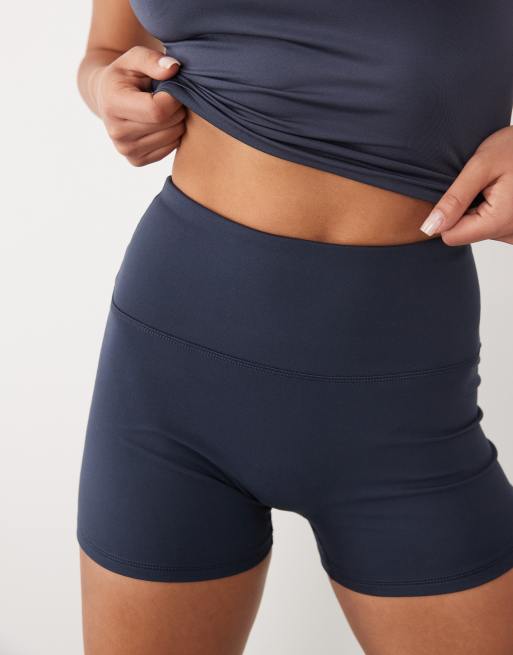 4505 - Icon - Shorty 3 pouces taille haute en tissu doux - Bleu marine nuit, 3 de 5