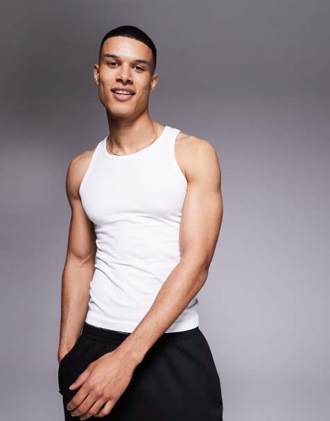 4505 - Icon - Slim-fit naadloos geribbeld hemdje in wit - view 1