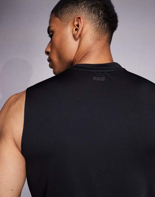 4505 - Icon - Sneldrogend muscle-fit trainingstanktop in zwart , 2 van 4
