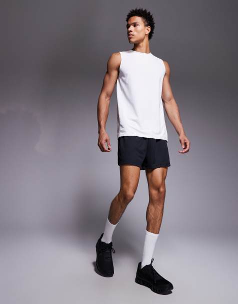 4505 - Icon - Sneldrogende 3-inch mesh trainingsshort met ritszakken in zwart - view 1