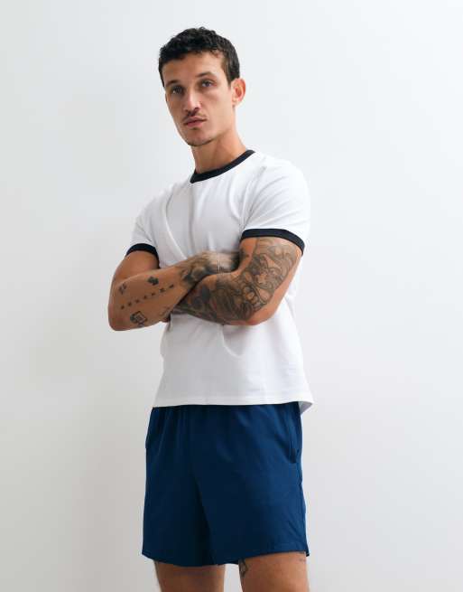 4505 - Icon - Sneldrogende 5 inch trainingsshort met ritszakken in donkerblauw, 5 van 5