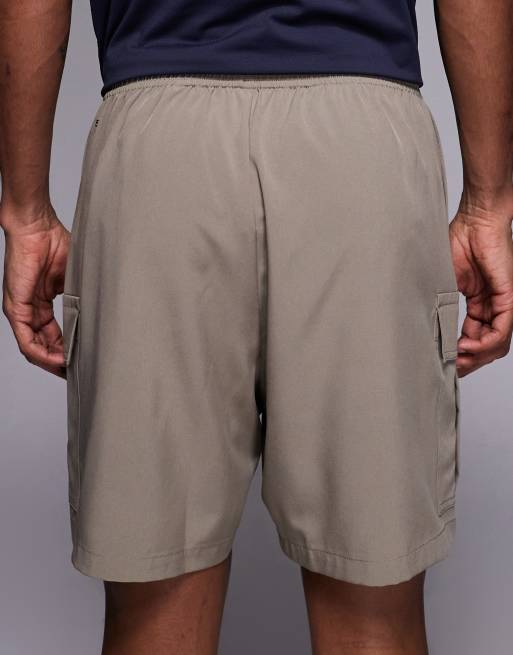 4505 - Icon - Sneldrogende cargo-trainingsshort van 18cm met ritszakken in zandsteen, 4 van 5