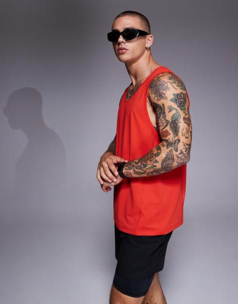 4505 - Icon - Sneldrogende sporttop met mesh en racerback in rood - view 1