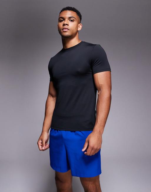 4505 - Icon - Sneldrogende trainingsshort van 13 cm met ritszakken in kobaltblauw, 3 van 5