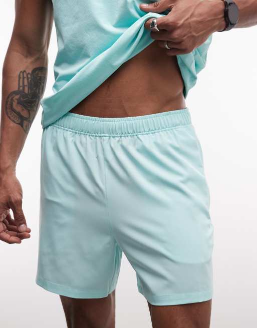 4505 - Icon - Sneldrogende trainingsshort van 13 cm met ritszakken in mintgroen, 3 van 5