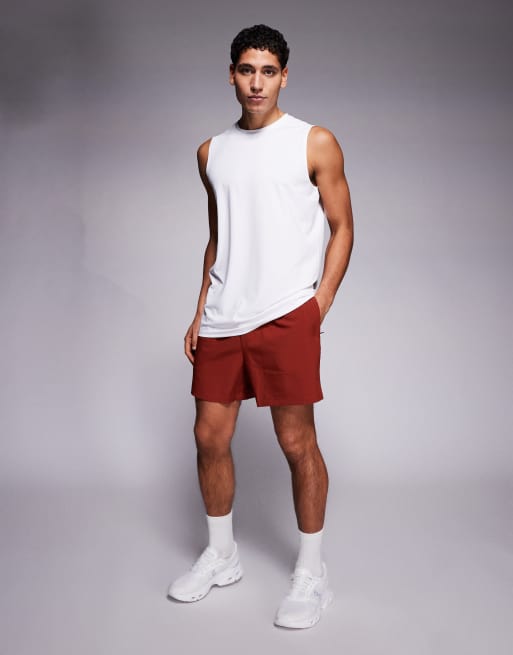 4505 - Icon - Sneldrogende trainingsshort van 13cm met ritszakken in roestbruin, 2 van 5