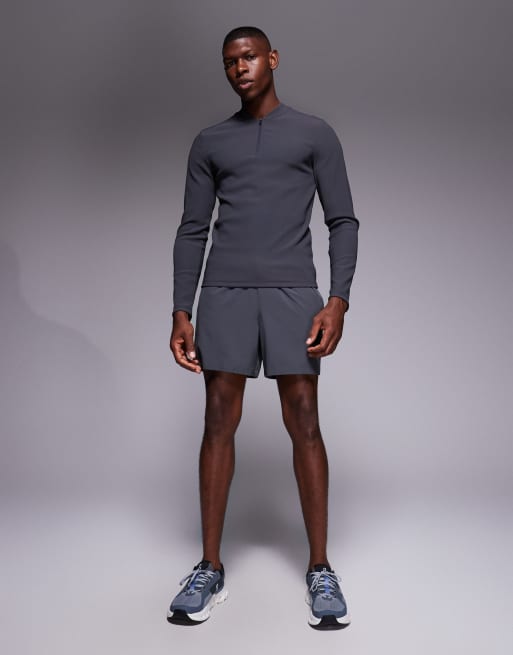 4505 - Icon - Sneldrogende trainingsshort van 5inch met ritszakken in antraciet, 2 van 5