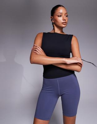 4505 ICON SOFT TOUCH BOAT NECK TANK TOP WITH SHELF BRA 