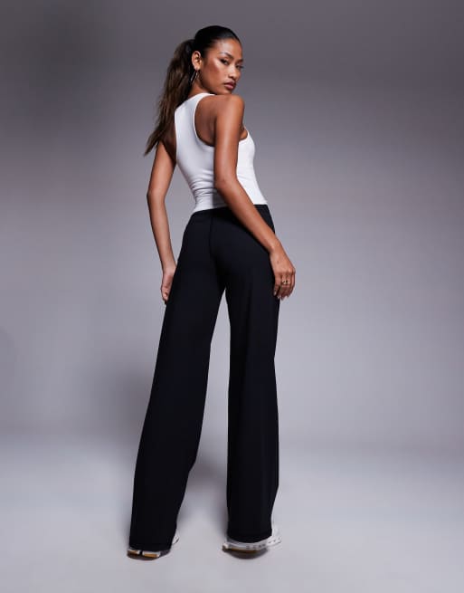 4505 Icon soft touch high rise wide leg dance pants in black