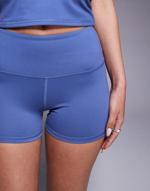 4505 Icon soft touch high waist 3 inch booty shorts in china blue 