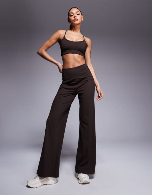 4505 Icon soft touch high waist dance pant in chocolate 