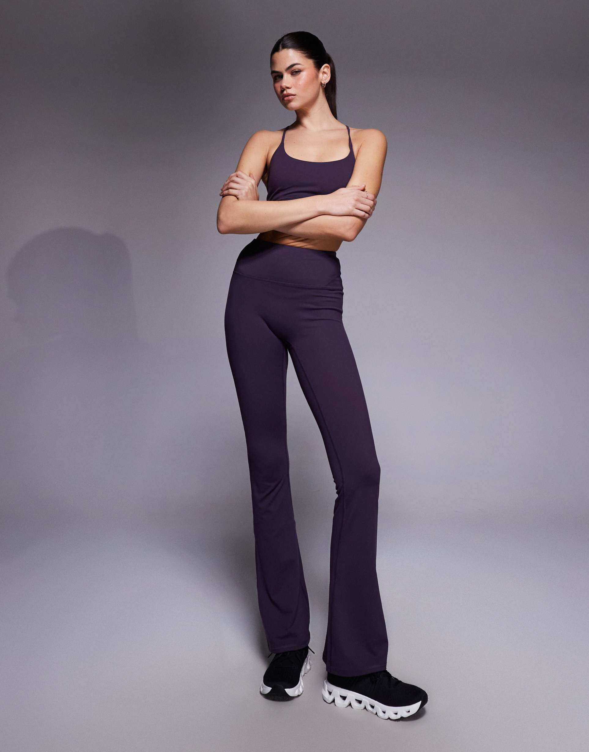 4505 icon soft touch high waist slim kick yoga legging in heather