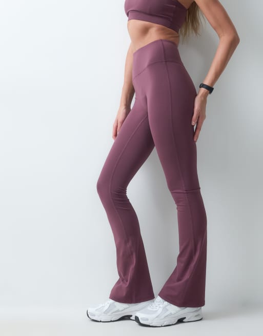 4505 Icon soft touch high waist slim kick yoga legging in plum, 2 of 4