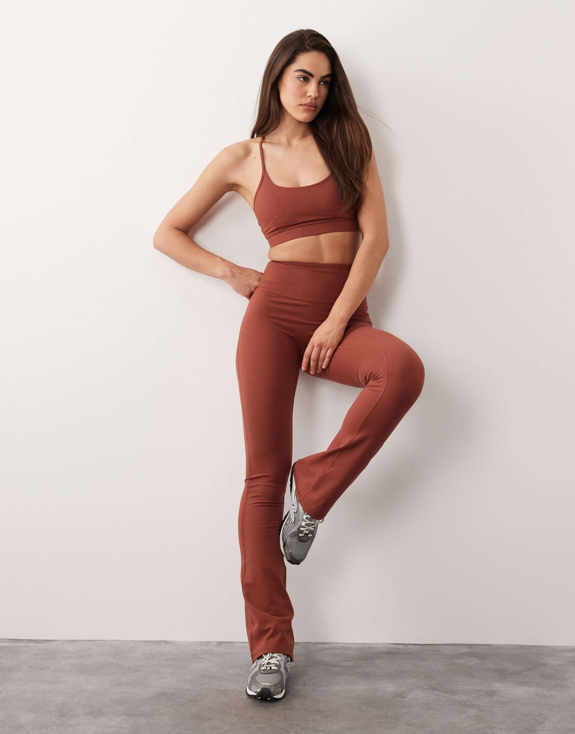 4505 icon soft touch high waist slim kick yoga leggings in amber