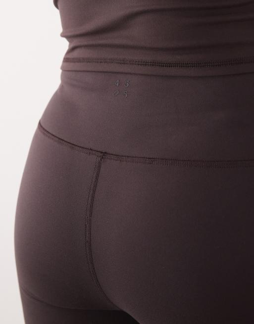4505 Icon soft touch high waist slim kick yoga leggings in dark chocolate, 5 of 5