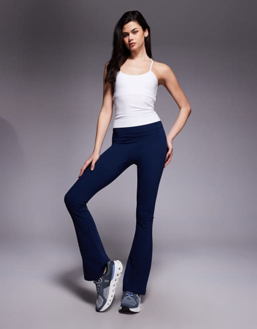 4505 Icon soft touch high waist slim kick yoga leggings in midnight navy , 2 of 5