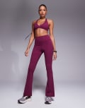 [ASOS] 4505 Icon soft touch high waist slim kick yoga leggings in mulberry-Purple 14 Mulberry