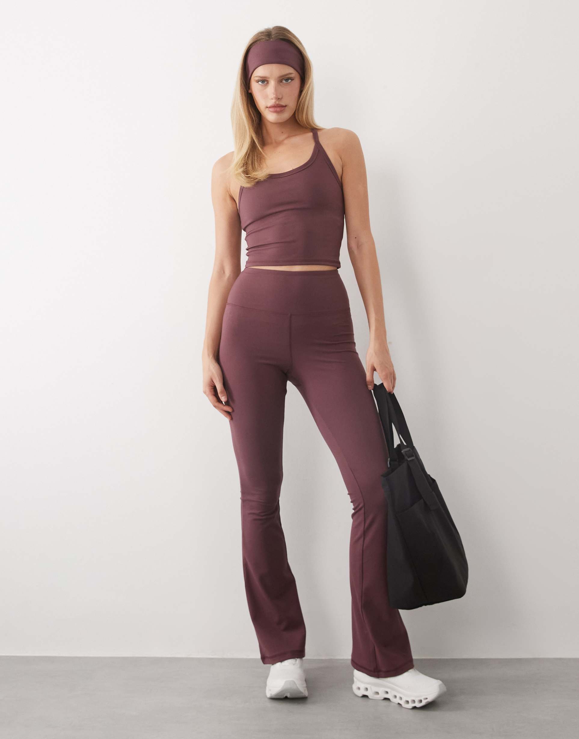 4505 icon soft touch high waist slim kick yoga leggings in plum