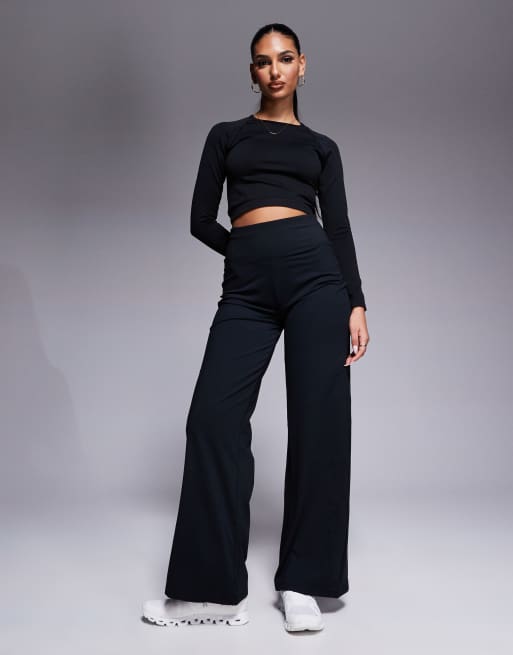 4505 Icon soft touch high waist wide leg dance pant in black, 2 of 5