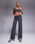 [ASOS] 4505 Icon soft touch high waist wide leg dance pants in iron grey 14 Iron grey