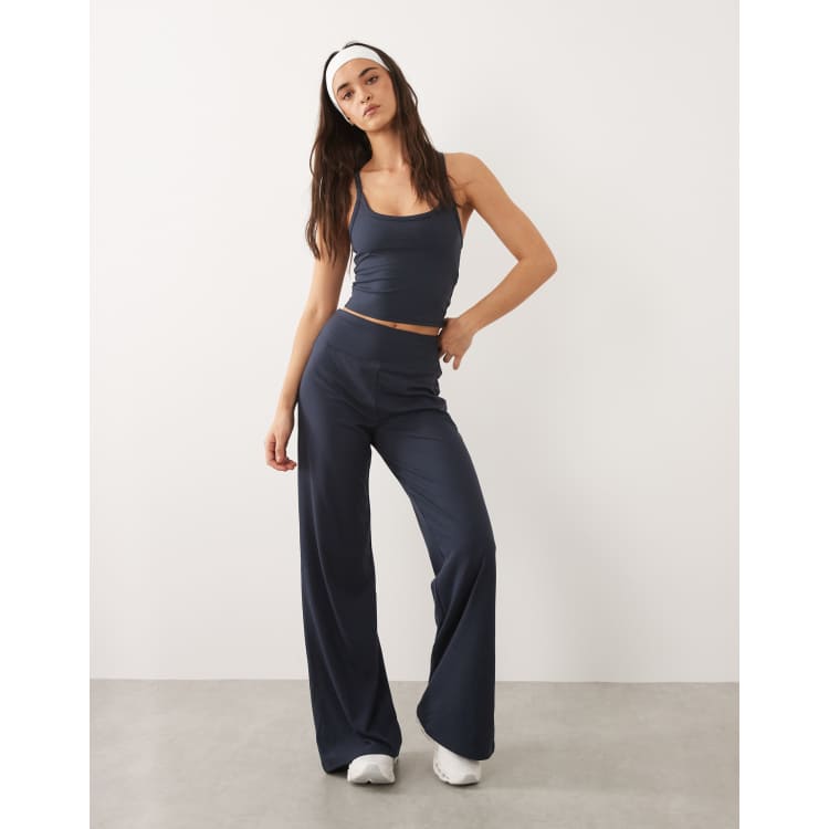 4505 Icon soft touch high waist wide leg dance pants in midnight